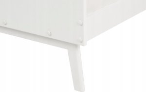 Beliani Łóżko drewniane 90 x 200 cm białe BONNAC 7