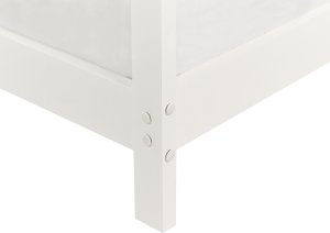 Beliani Łóżko dziecięce domek drewniane 90 x 200 cm białe ORLU 5