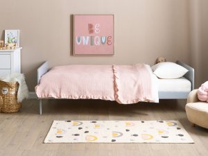 Beliani Łóżko drewniane 90 x 200 cm szare BONNAC 4