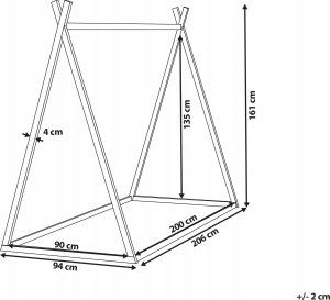 Beliani Łóżko dziecięce domek drewniane 90 x 200 cm białe SAURAT 3