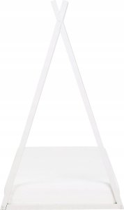 Beliani Łóżko dziecięce domek drewniane 90 x 200 cm białe SAURAT 4