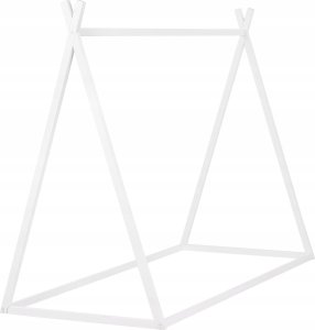 Beliani Łóżko dziecięce domek drewniane 90 x 200 cm białe SAURAT 5