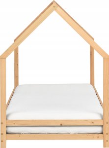 Beliani Łóżko dziecięce domek drewniane 90 x 200 cm jasne APPY 4