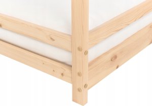 Beliani Łóżko dziecięce domek drewniane 90 x 200 cm jasne APPY 5