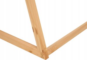 Beliani Łóżko dziecięce domek drewniane 90 x 200 cm jasne SAURAT 5