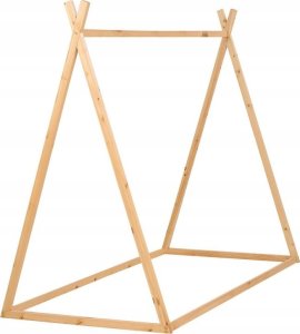 Beliani Łóżko dziecięce domek drewniane 90 x 200 cm jasne SAURAT 7