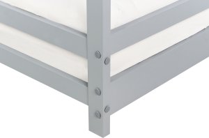 Beliani Łóżko dziecięce domek drewniane 90 x 200 cm szare APPY 5