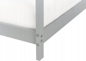 Beliani Łóżko dziecięce domek drewniane 90 x 200 cm szare ORLU 5