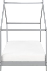 Beliani Łóżko dziecięce domek drewniane 90 x 200 cm szare ORLU 10