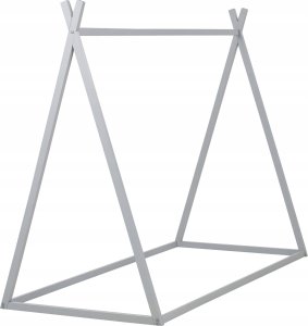 Beliani Łóżko dziecięce domek drewniane 90 x 200 cm szare SAURAT 5