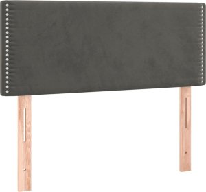 vidaXL Łóżko kontynentalne z materacem i LED, ciemnoszare, 120x190 cm 8