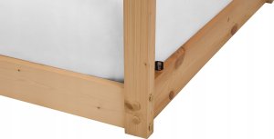 Beliani Łóżko piętrowe dziecięce domek drewniane 90 x 200 cm jasne LABATUT 8