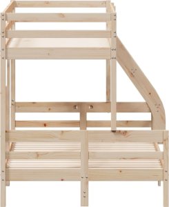 vidaXL Łóżko piętrowe, 80x200/120x200 cm, lite drewno sosnowe 5