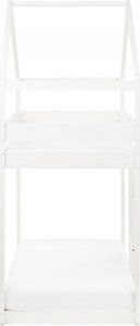 Beliani Łóżko piętrowe dziecięce domek drewniane 90 x 200 cm białe LABATUT 5