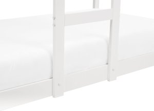 Beliani Łóżko piętrowe dziecięce domek drewniane 90 x 200 cm białe LABATUT 7
