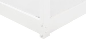 Beliani Łóżko piętrowe dziecięce domek drewniane 90 x 200 cm białe LABATUT 8