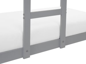 Beliani Łóżko piętrowe dziecięce domek drewniane 90 x 200 cm szare LABATUT 7