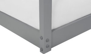 Beliani Łóżko piętrowe dziecięce domek drewniane 90 x 200 cm szare LABATUT 8