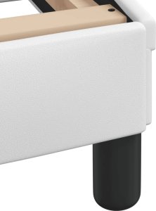 vidaXL Łóżko z materacem, białe, 200x200 cm, sztuczna skóra 6