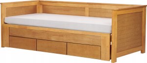 Beliani Łóżko wysuwane drewniane 90 x 200 cm jasne CAHORS 5