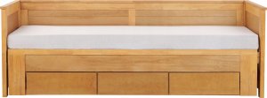 Beliani Łóżko wysuwane drewniane 90 x 200 cm jasne CAHORS 8