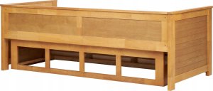 Beliani Łóżko wysuwane drewniane 90 x 200 cm jasne CAHORS 9