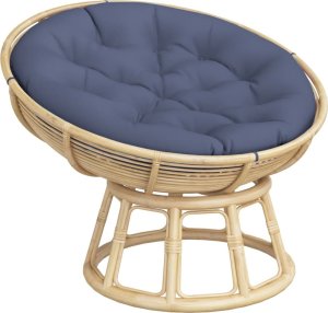 vidaXL Okrągła poduszka, granatowa, Ø 100x11 cm, tkanina Oxford 3