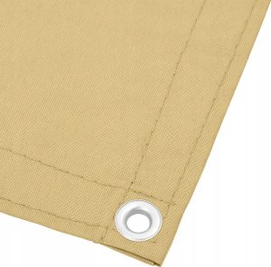 vidaXL Parawan balkonowy, piaskowy, 75x1000 cm, 100% poliester Oxford 4