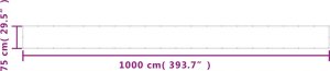 vidaXL Parawan balkonowy, piaskowy, 75x1000 cm, 100% poliester Oxford 6