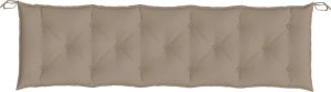 vidaXL Poduszka na ławkę ogrodową, taupe, 180x50x3 cm, tkanina 4