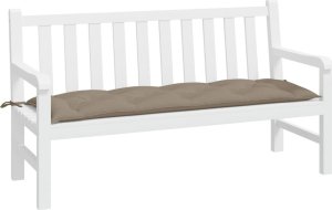 vidaXL Poduszka na ławkę ogrodową, taupe, 150x50x7 cm, tkanina 3