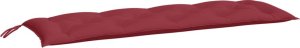 vidaXL Poduszka na ławkę ogrodową, winna czerwień 150x50x7 cm, tkanina 2