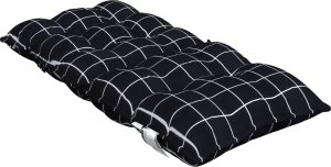 vidaXL Poduszki na krzesła z niskim oparciem, 4 szt., w czarną kratę 6