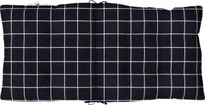 vidaXL Poduszki na krzesła z niskim oparciem, 4 szt., w czarną kratę 7