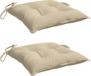 vidaXL Poduszki na palety, 2 szt., beżowe, 50x50x7 cm, tkanina Oxford 3