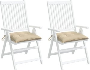 vidaXL Poduszki na palety, 2 szt., beżowe, 50x50x7 cm, tkanina Oxford 4