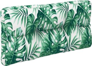 vidaXL Poduszki na palety, 3 szt., wzór w liście, tkanina 2