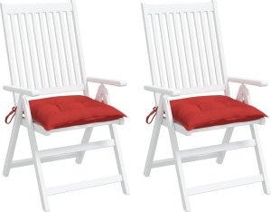 vidaXL Poduszki na palety, 2 szt., czerwone, 50x50x7 cm tkanina Oxford 4