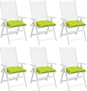 vidaXL Poduszki na palety, 6 szt., jasnozielone, 50x50x7 cm, tkanina 4