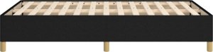 vidaXL Rama łóżka, czarna, 120x190 cm, obita tkaniną 6