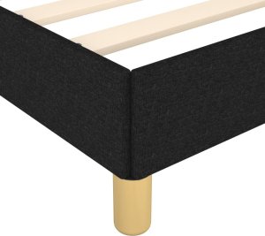 vidaXL Rama łóżka, czarna, 120x190 cm, obita tkaniną 7