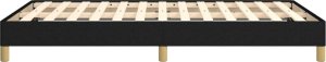 vidaXL Rama łóżka, czarna, 120x190 cm, obita tkaniną 6