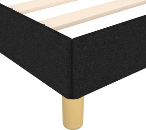 vidaXL Rama łóżka, czarna, 120x190 cm, obita tkaniną 7