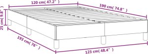 vidaXL Rama łóżka, czarna, 120x190 cm, obita tkaniną 9