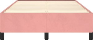 vidaXL Rama łóżka, różowa, 120x190 cm, obita aksamitem 5