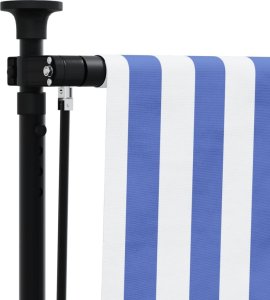 vidaXL Roleta zewnętrzna, niebiesko-biała, 120x270 cm, tkanina i stal 7