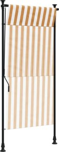 vidaXL Roleta zewnętrzna, pomarańczowo-biała, 120x270 cm 6