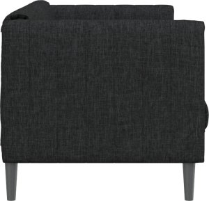 vidaXL Sofa 2-osobowa, czarna, tapicerowana tkaniną 5
