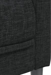 vidaXL Sofa 2-osobowa, czarna, tapicerowana tkaniną 7