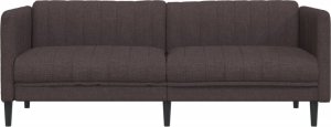 vidaXL Sofa 3-osobowa, ciemnobrązowa, tapicerowana tkaniną 4